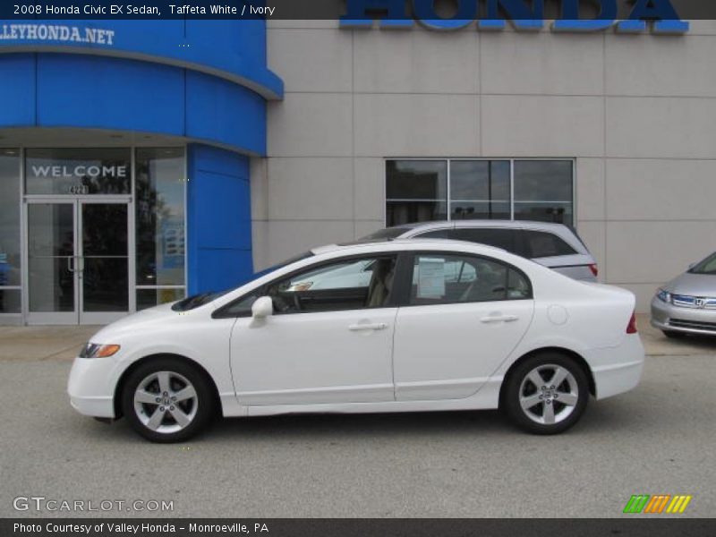 Taffeta White / Ivory 2008 Honda Civic EX Sedan