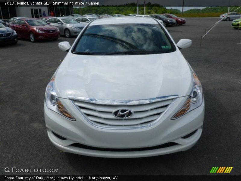 Shimmering White / Camel 2013 Hyundai Sonata GLS
