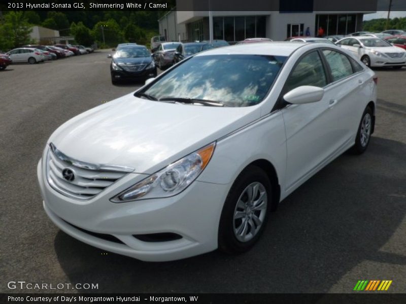 Shimmering White / Camel 2013 Hyundai Sonata GLS
