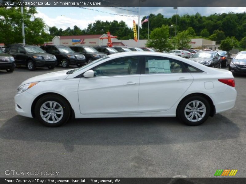 Shimmering White / Camel 2013 Hyundai Sonata GLS