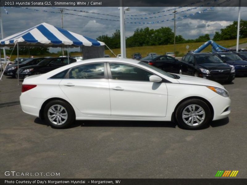 Shimmering White / Camel 2013 Hyundai Sonata GLS