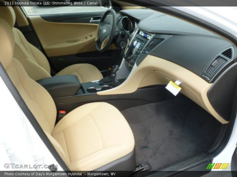 Shimmering White / Camel 2013 Hyundai Sonata GLS