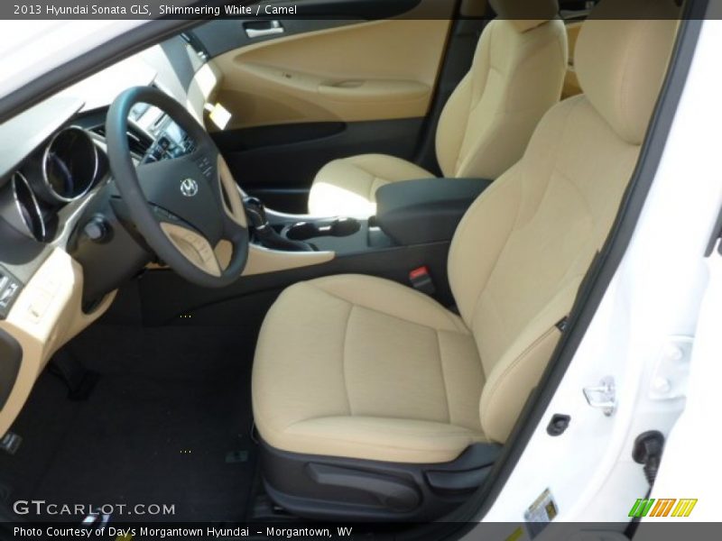 Shimmering White / Camel 2013 Hyundai Sonata GLS