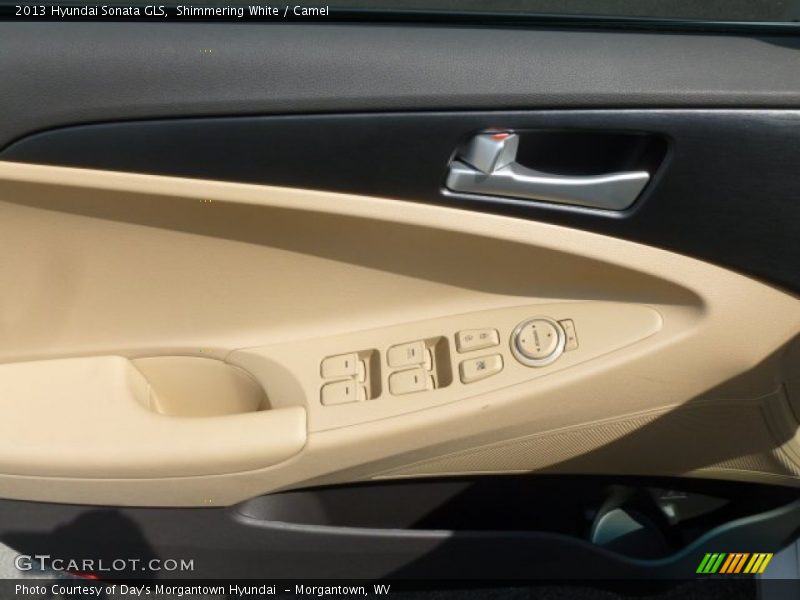 Shimmering White / Camel 2013 Hyundai Sonata GLS