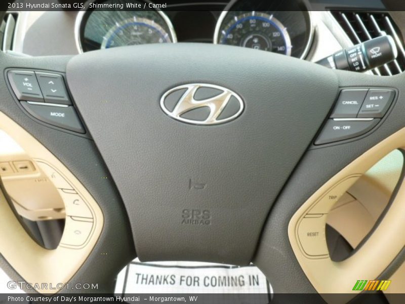Shimmering White / Camel 2013 Hyundai Sonata GLS