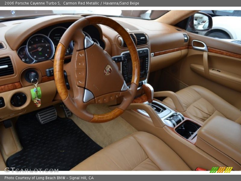 Carmon Red Metallic / Havanna/Sand Beige 2006 Porsche Cayenne Turbo S