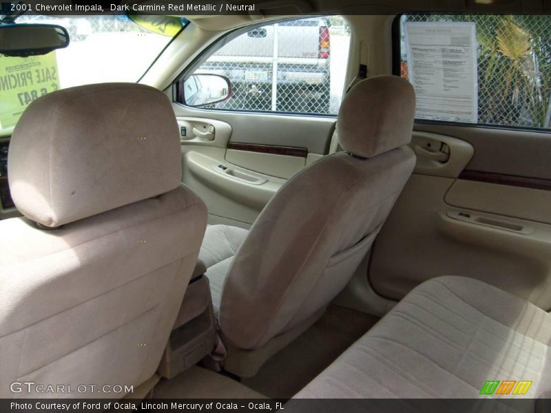 Dark Carmine Red Metallic / Neutral 2001 Chevrolet Impala