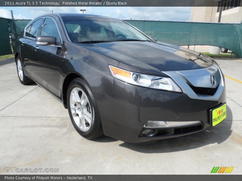 Polished Metal Metallic / Ebony Black 2011 Acura TL 3.5 Technology