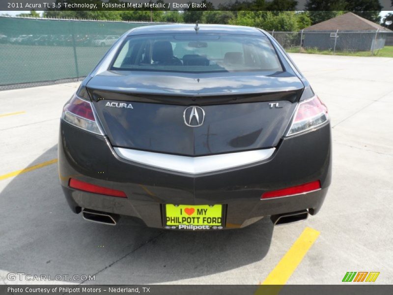 Polished Metal Metallic / Ebony Black 2011 Acura TL 3.5 Technology