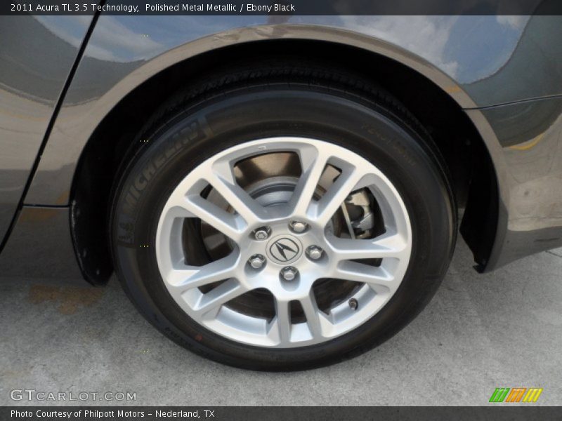 Polished Metal Metallic / Ebony Black 2011 Acura TL 3.5 Technology