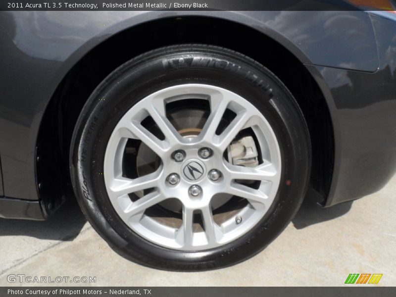 Polished Metal Metallic / Ebony Black 2011 Acura TL 3.5 Technology