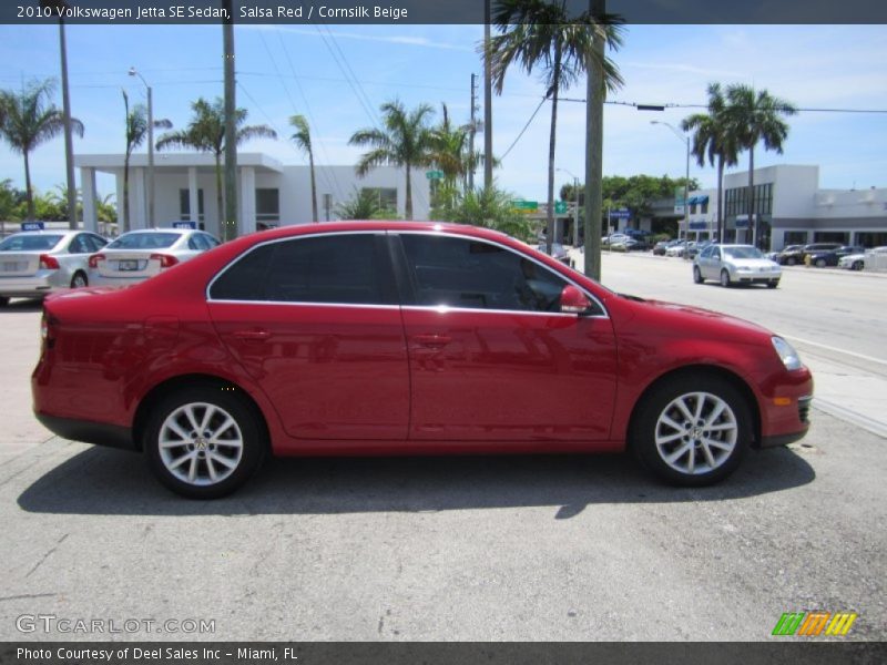 Salsa Red / Cornsilk Beige 2010 Volkswagen Jetta SE Sedan