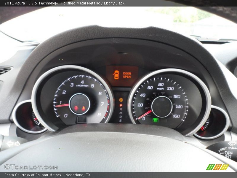 Polished Metal Metallic / Ebony Black 2011 Acura TL 3.5 Technology