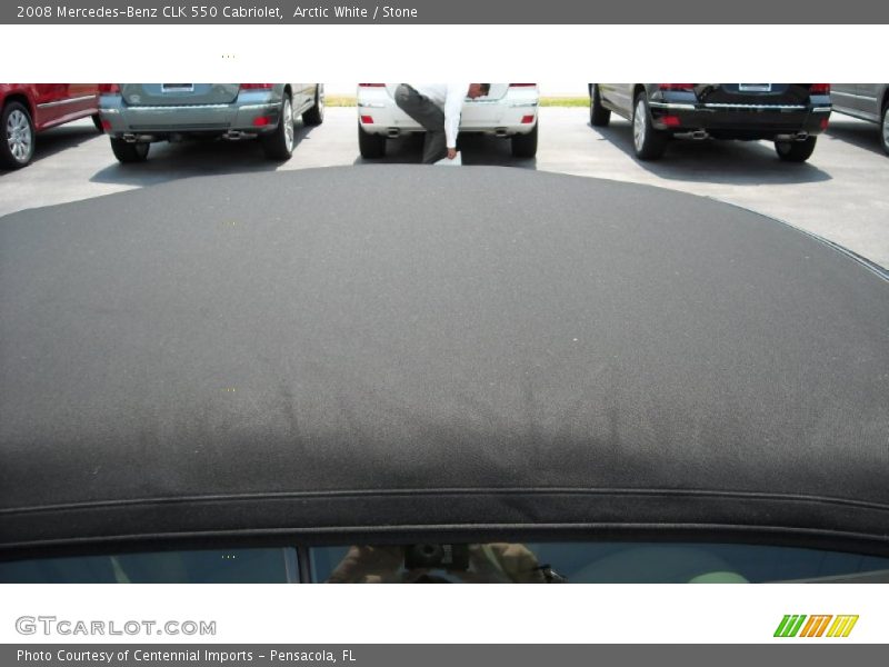Arctic White / Stone 2008 Mercedes-Benz CLK 550 Cabriolet