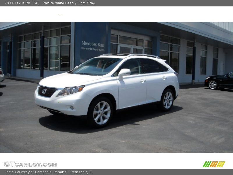 Starfire White Pearl / Light Gray 2011 Lexus RX 350