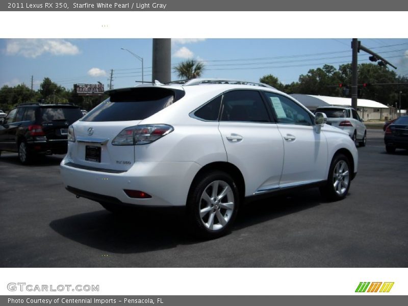 Starfire White Pearl / Light Gray 2011 Lexus RX 350