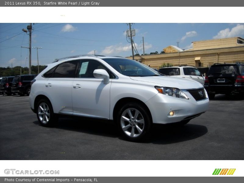 Starfire White Pearl / Light Gray 2011 Lexus RX 350