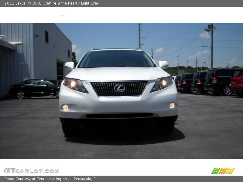 Starfire White Pearl / Light Gray 2011 Lexus RX 350