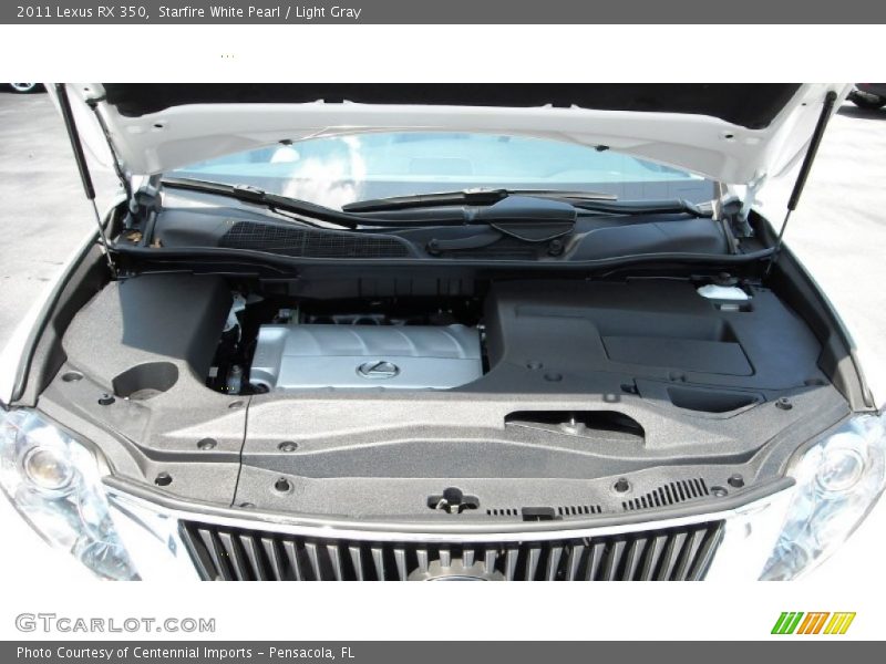 Starfire White Pearl / Light Gray 2011 Lexus RX 350