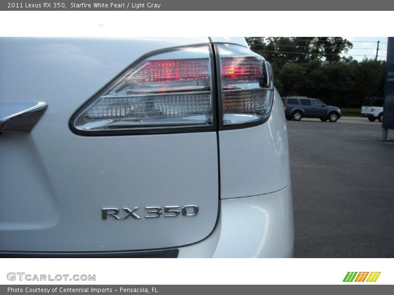 Starfire White Pearl / Light Gray 2011 Lexus RX 350