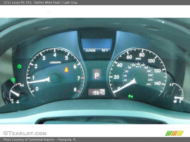 Starfire White Pearl / Light Gray 2011 Lexus RX 350
