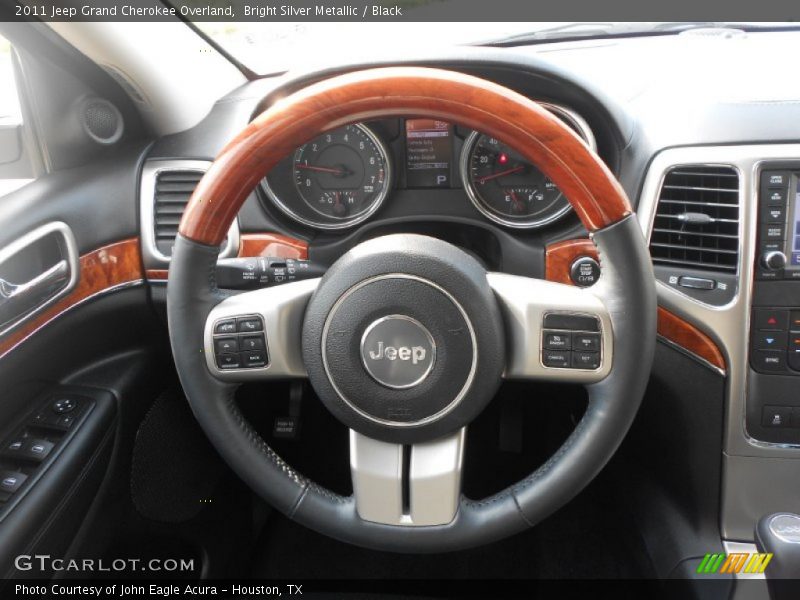 Bright Silver Metallic / Black 2011 Jeep Grand Cherokee Overland