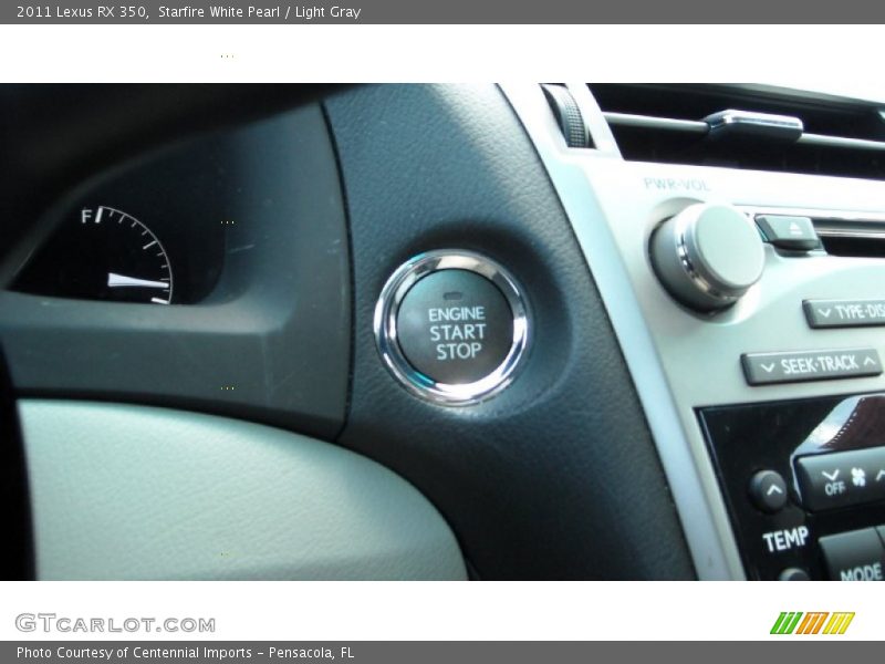 Starfire White Pearl / Light Gray 2011 Lexus RX 350