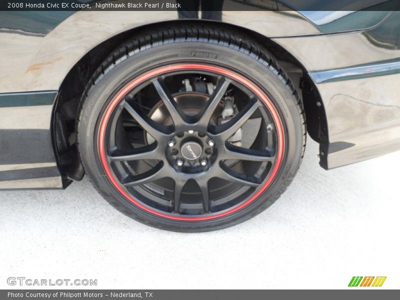 Nighthawk Black Pearl / Black 2008 Honda Civic EX Coupe