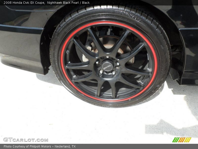 Nighthawk Black Pearl / Black 2008 Honda Civic EX Coupe