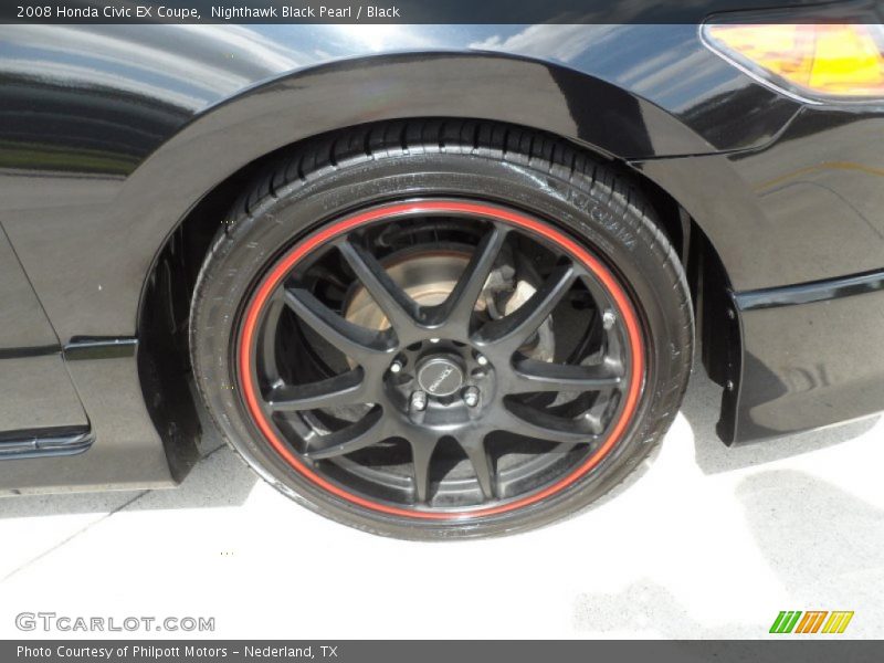 Nighthawk Black Pearl / Black 2008 Honda Civic EX Coupe