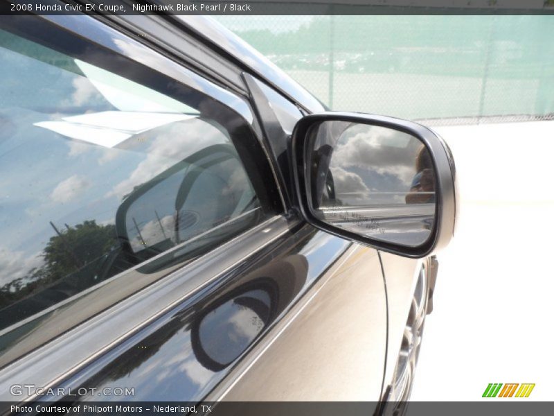 Nighthawk Black Pearl / Black 2008 Honda Civic EX Coupe