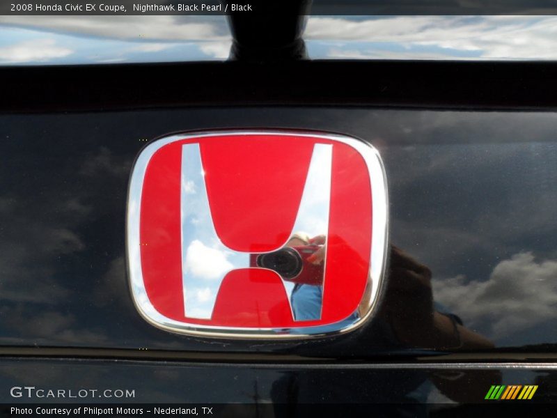 Nighthawk Black Pearl / Black 2008 Honda Civic EX Coupe