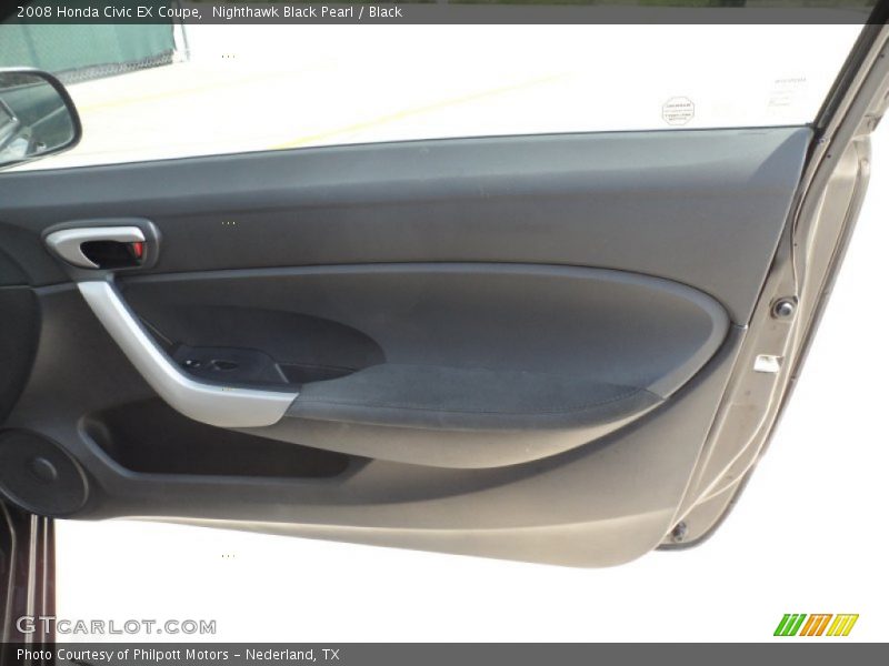 Nighthawk Black Pearl / Black 2008 Honda Civic EX Coupe