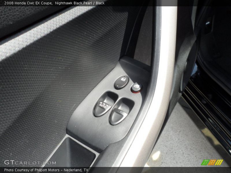 Nighthawk Black Pearl / Black 2008 Honda Civic EX Coupe
