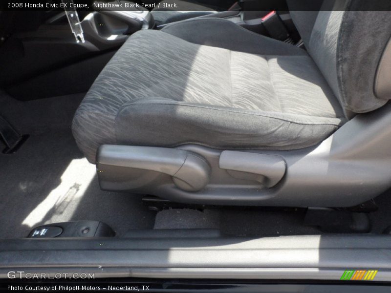 Nighthawk Black Pearl / Black 2008 Honda Civic EX Coupe