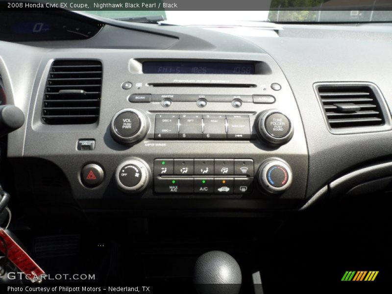 Nighthawk Black Pearl / Black 2008 Honda Civic EX Coupe