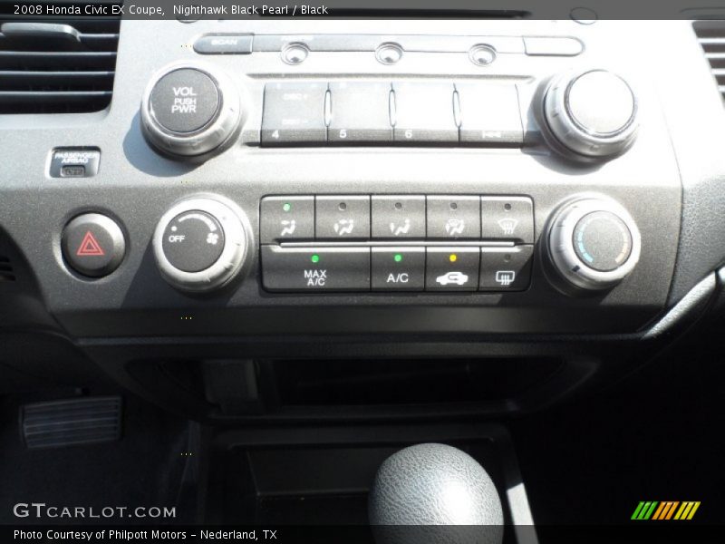 Nighthawk Black Pearl / Black 2008 Honda Civic EX Coupe