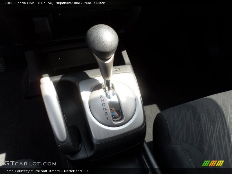 Nighthawk Black Pearl / Black 2008 Honda Civic EX Coupe