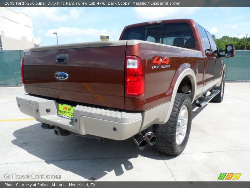 Dark Copper Metallic / Chaparral Brown 2008 Ford F350 Super Duty King Ranch Crew Cab 4x4