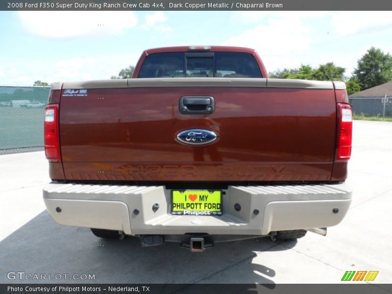 Dark Copper Metallic / Chaparral Brown 2008 Ford F350 Super Duty King Ranch Crew Cab 4x4
