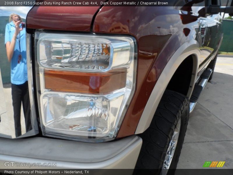 Dark Copper Metallic / Chaparral Brown 2008 Ford F350 Super Duty King Ranch Crew Cab 4x4
