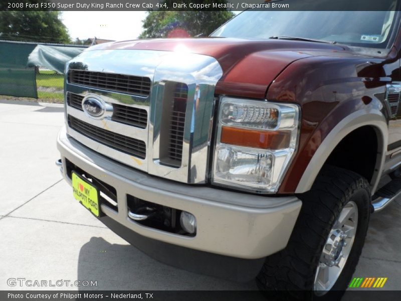 Dark Copper Metallic / Chaparral Brown 2008 Ford F350 Super Duty King Ranch Crew Cab 4x4