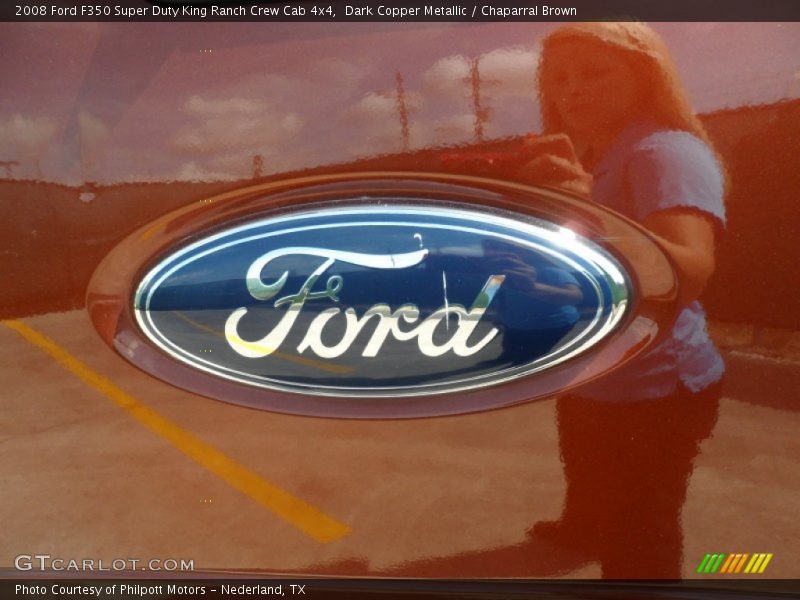 Dark Copper Metallic / Chaparral Brown 2008 Ford F350 Super Duty King Ranch Crew Cab 4x4