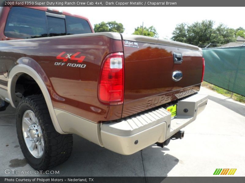 Dark Copper Metallic / Chaparral Brown 2008 Ford F350 Super Duty King Ranch Crew Cab 4x4
