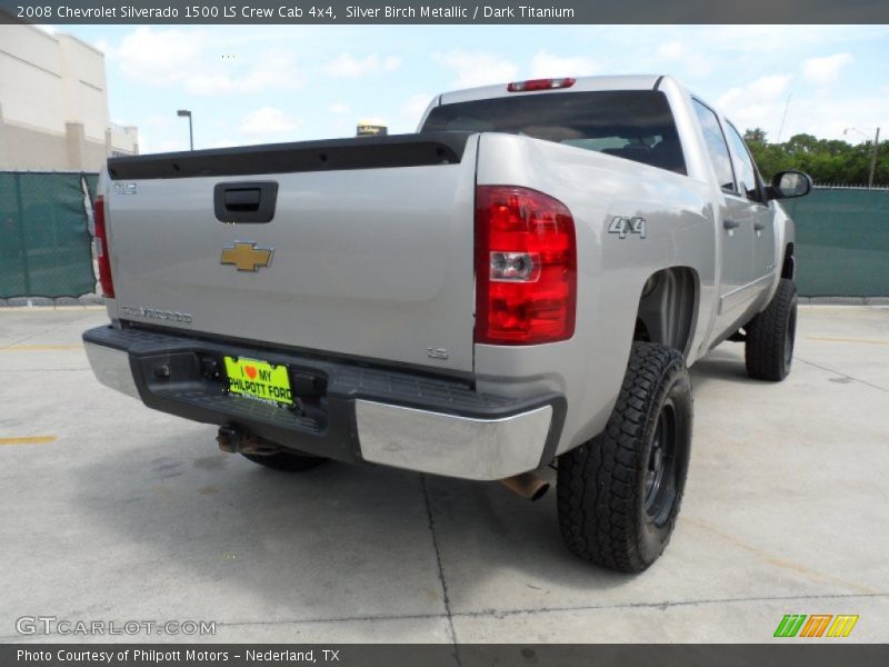 Silver Birch Metallic / Dark Titanium 2008 Chevrolet Silverado 1500 LS Crew Cab 4x4