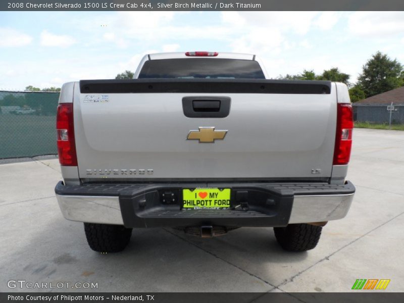 Silver Birch Metallic / Dark Titanium 2008 Chevrolet Silverado 1500 LS Crew Cab 4x4