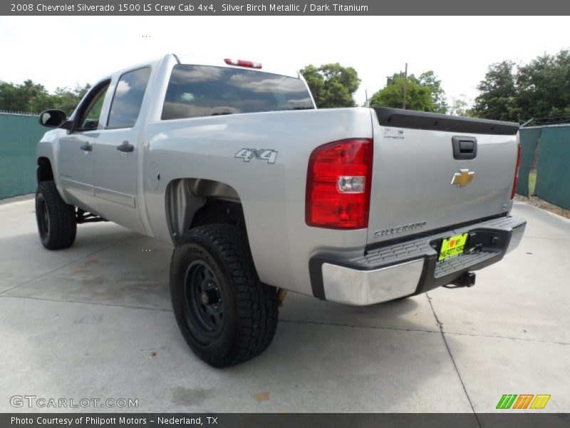 Silver Birch Metallic / Dark Titanium 2008 Chevrolet Silverado 1500 LS Crew Cab 4x4