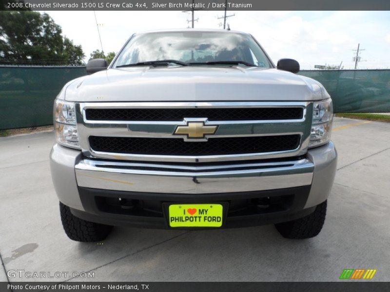 Silver Birch Metallic / Dark Titanium 2008 Chevrolet Silverado 1500 LS Crew Cab 4x4