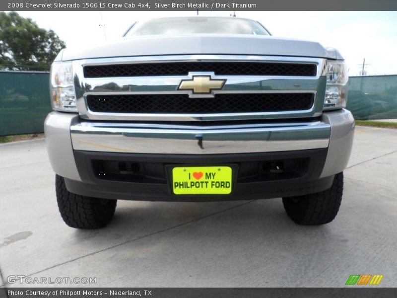 Silver Birch Metallic / Dark Titanium 2008 Chevrolet Silverado 1500 LS Crew Cab 4x4
