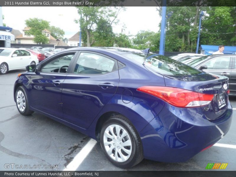 Indigo Blue Pearl / Gray 2011 Hyundai Elantra GLS